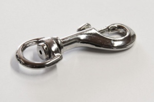 Metall Bolzenkarabinerhaken | vernickelt | 13 mm | drehbar