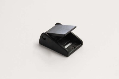 Schwarze Klemm-Schnalle aus Kunststoff 15 mm