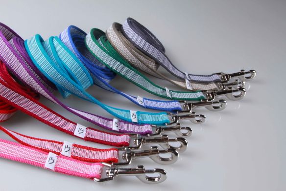 Super-Grip Cotton Soft | weiß gummierte Hundeleine aus PES | Schleppleine | 20 mm x 4 m - 15 m lang | ohne Handschlaufe | verschiedene Karabiner