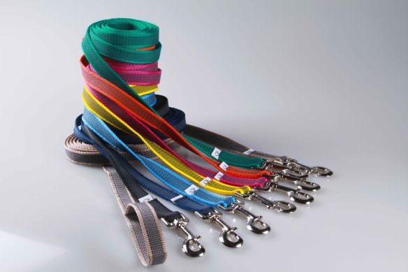 Super-Grip Resistance | gummierte Hundeleine aus PP | robuste Schleppleine | 20 mm x 100 cm - 350 cm lang | ohne Handschlaufe | verschiedene Karabiner