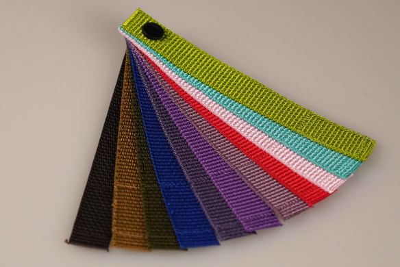 Musterfächer | Farbfächer Gurtband | Farben für Polyester | Hausfarben | Hochwertig | OEKO-TEX® STANDARD 100