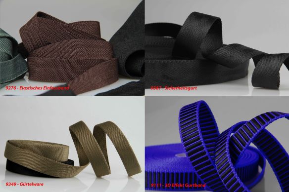 Musterauswahl | 5 Muster zum Auswählen | Gurtband robust und stabil | Heimtierbedarf | Mode | Möbel | Transport | | OEKO-TEX® STANDARD 100