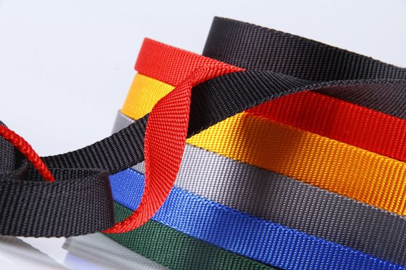 PA-Gurtband | 25 mm Breite | Meterware | Reißfest und Soft | Glänzende Bandware | Heimtierbedarf | 2,8 mm Stärke