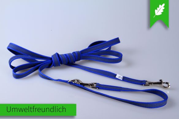 Super-Grip Cotton Soft | 2-fach verstellbare, gummierte Hundeleine aus PES | 15 mm Breite | Für Geschirr und Halsband | ab 1,70 m bis hin zu 6,20 m