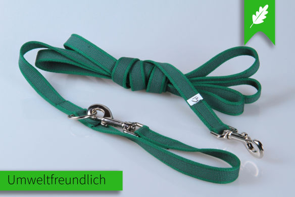 Super-Grip | gummierte Hundeleine aus PES | Trainingsleine für Geschirr und Halsband | 2,70 m -5,20 m | 20 mm Breite | Baumwoll-Touch