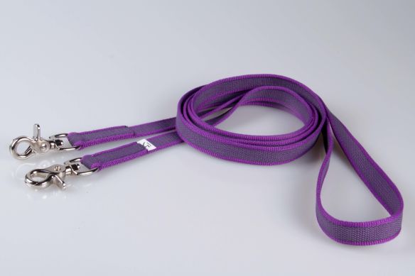 Zügelleine Cotton Soft | 20 mm Breite | Gummierte Pferdezügel ab 2,10 m Länge | Für Ponys bis Voll-und Warmblüter | Soft und Reißfest