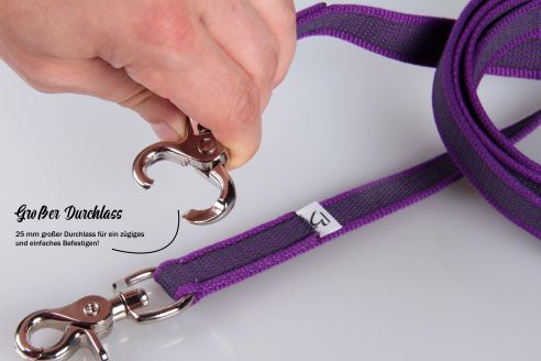 Zügelleine Cotton Soft | Pferdezügel für Isländer mit eingewebtem Gummi | Soft und Reißfest | 2,70 m Länge | 20 mm Breite | Farbwahl