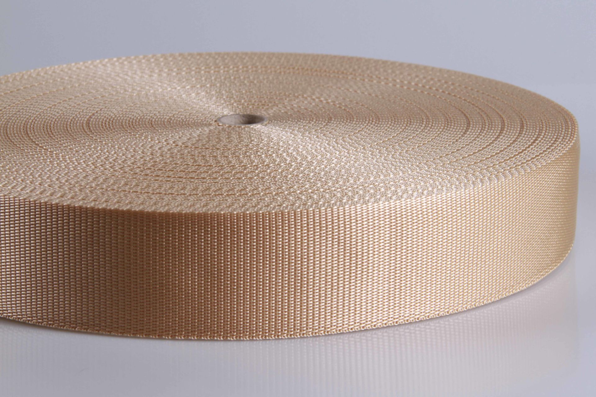 PP-Gurtband | Art. 9102 | beige | Breite 50 mm | 1,6 mm stark | 50 mtr. Rolle