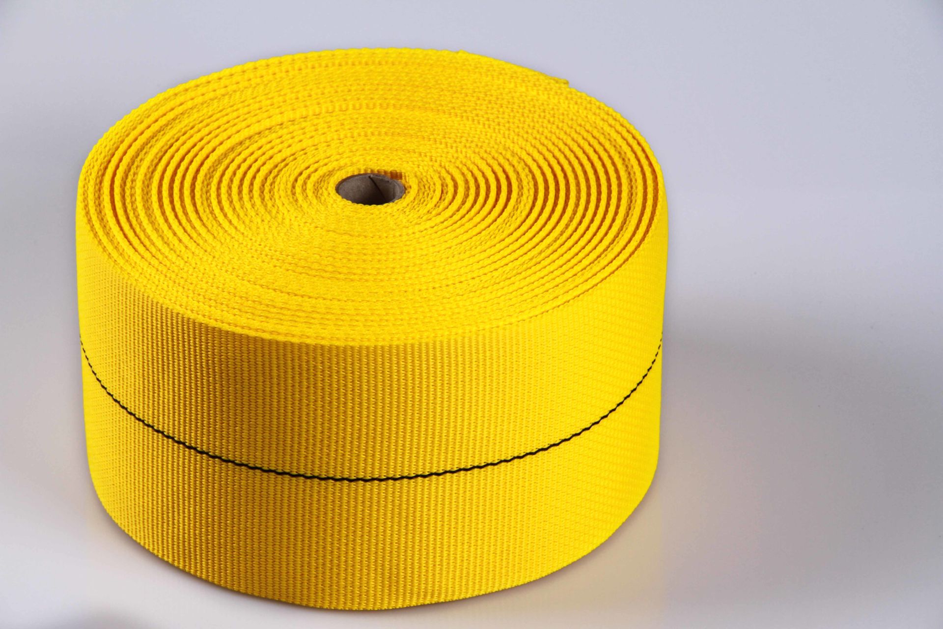 PP-Gurtband  -  Art. 9135  -  Meterware  -  100 mm breit  -  Gelb mit Kennfaden