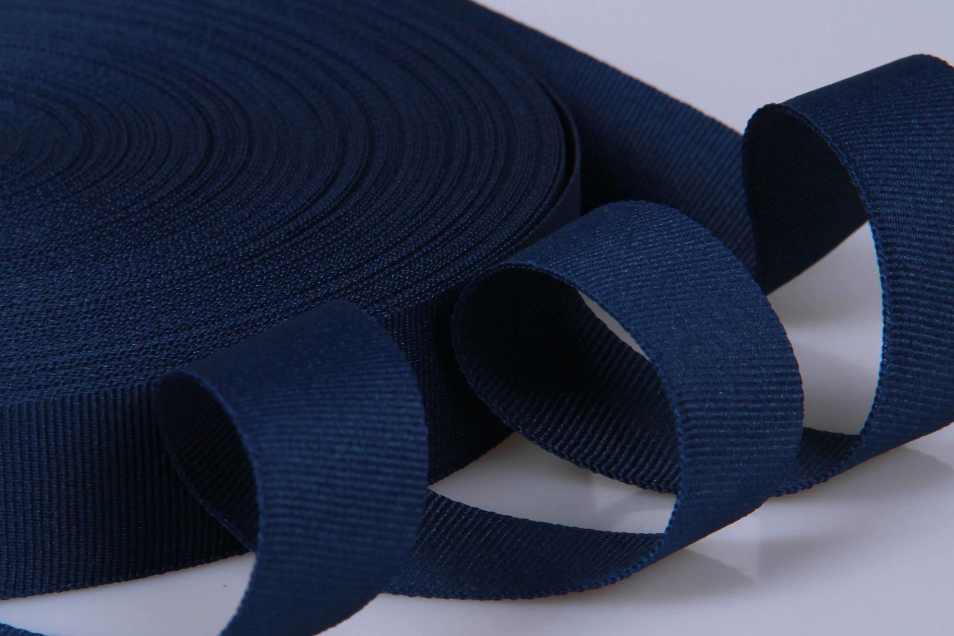 PES-Ripsband | 20 mm breit | 50 mtr. Rolle | marine | soft/weich