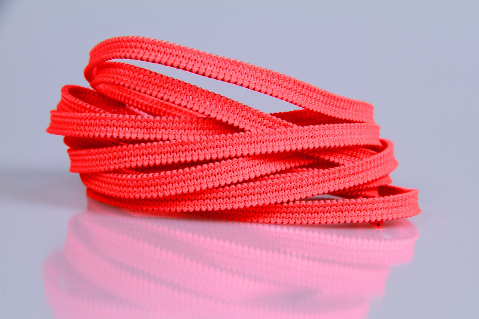Elastisches Gummiband | 5 mm | neon-rot | 5 mtr. | Deutsche Herstellung