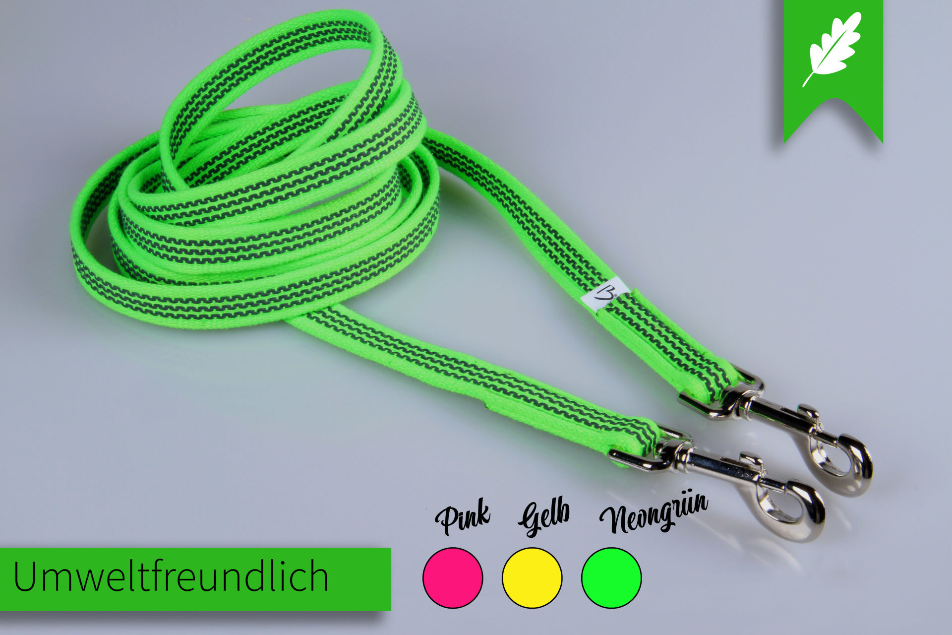 Zügelleine aus dickem Super-Grip Gurtband | Pferdezügel mit eingewebtem Gummi | Robust und Komfort | 2,50 m Länge | 20 mm Breite | Farbwahl