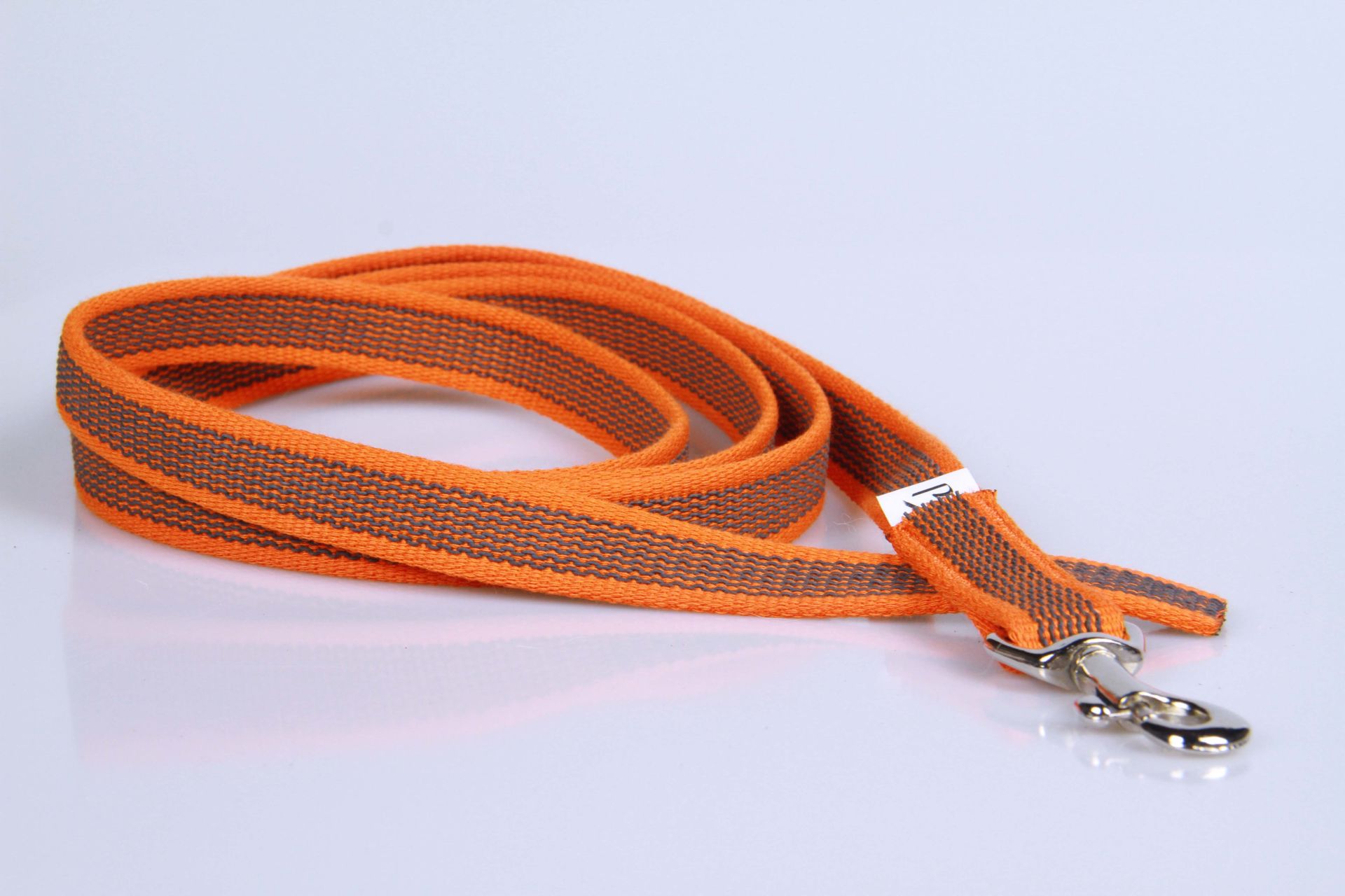 Super-Grip  -  orange  -  gummierte Hundeleine  -  2 cm x 200 cm lang  -  ohne Handschlaufe