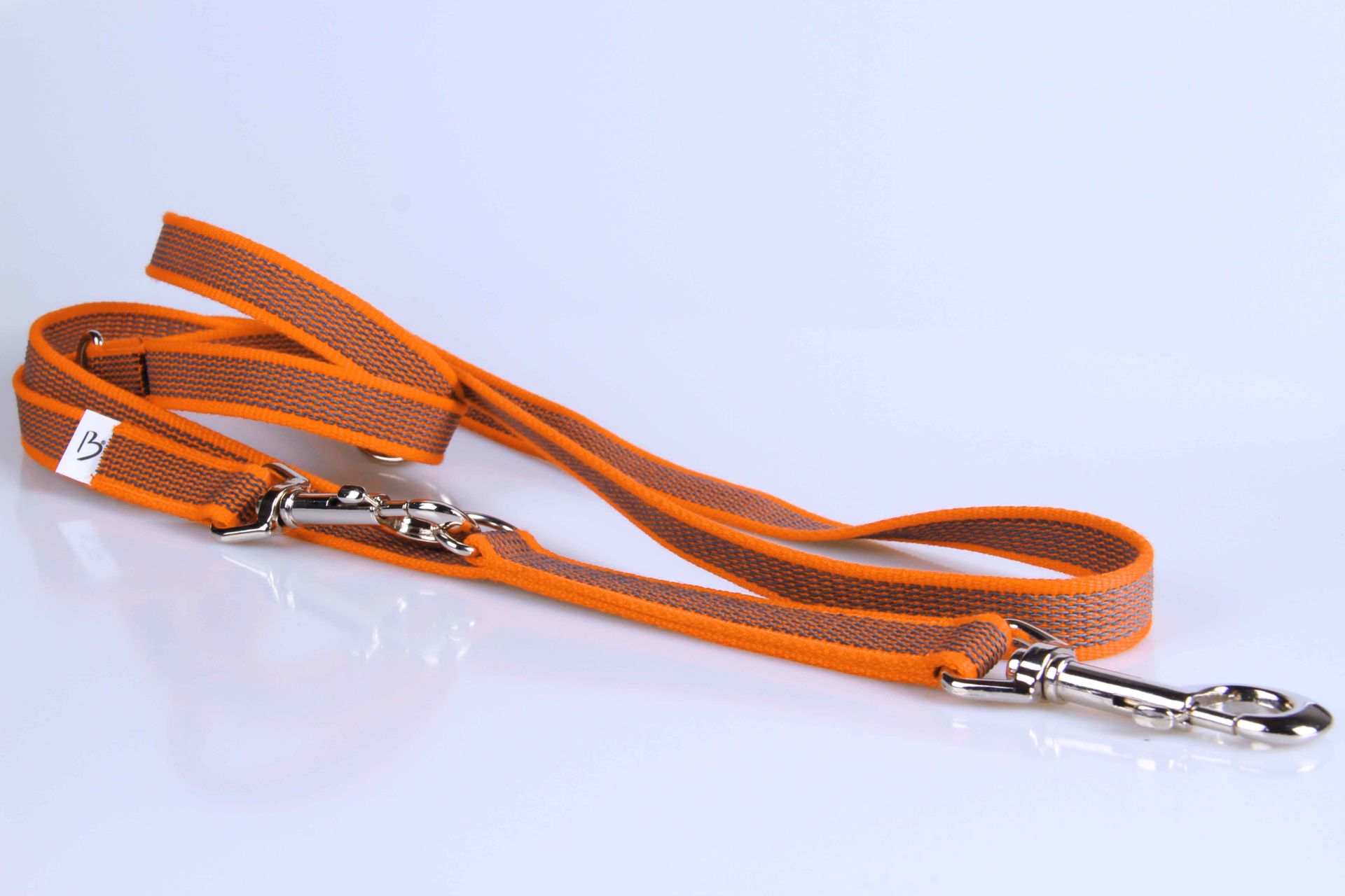 Super-Grip | orange | gummierte Führleine | 2 cm x 220 cm lang | Längenverstellbar