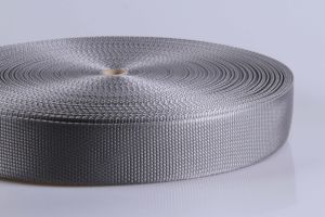 PP-Gurtband | Art. 9102 | Silbergrau | Breite 50 mm | 1,6 mm stark | 50 m Rolle