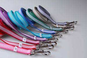 Super-Grip Cotton Soft | weiß gummierte Hundeleine aus PES | Schleppleine | 20 mm x 4 m - 15 m lang | ohne Handschlaufe | verschiedene Karabiner