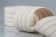 Baumwollgurt | Dochtband aus Baumwolle mit 3 lila Kennstreifen | 66 mm Breite | 10 m Rollenware | viele Verwendungszwecke | Stärke ca. 1,8 mm