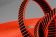 Gurtware aus PP mit 3D Effekt | 20 mm Breite | 50 m Rollenware | Griffig und strapazierfähig | Orange mit schwarzen Balken