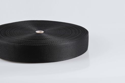 PP-Gurtband | Art. 9102 | schwarz | Breite 50 mm | 1,6 mm stark | 50 mtr. Rolle PP-Gurtband | Art. 9102 | schwarz | Breite 50 mm | 1,6 mm stark | 50 mtr. Rolle