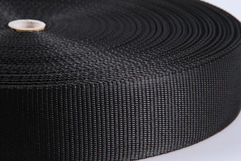 PP-Gurtband | Art. 9102 | schwarz | Breite 50 mm | 1,6 mm stark | 50 mtr. Rolle