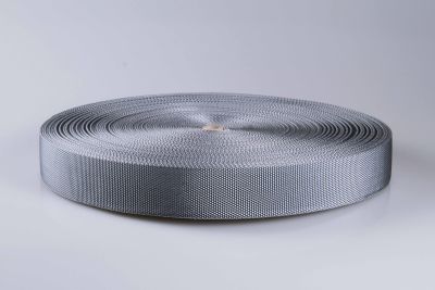 PP-Gurtband | Hohe Reißfestigkeit - 1.200 daN/kg | Breite 50 mm | Stärke 2,1 mm | 50 mtr. Rolle | silbergrau