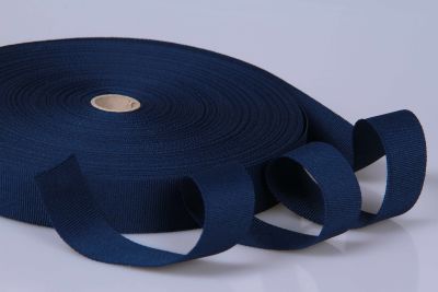 PES-Ripsband | 25 mm breit | 50 mtr. Rolle | marine | soft/weich
