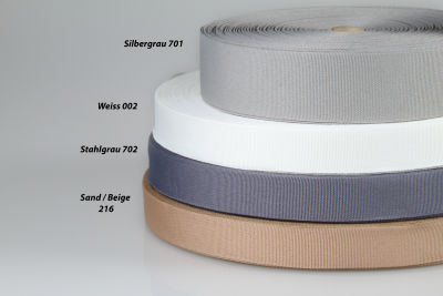 PES-Ripsband  -  20 mm Breite  -  25 m Rollenware  -  Farbauswahl  -  Einfassband und Bindeband  -  Soft und weich  -  Kochfest  -  0,5 mm Stärke