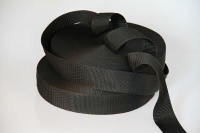 PP-Gurtband | 50 mm Breite | 50 m Rollenware | schwarz | weich | flexibel | Tragegurt | Stärke 1,1 mm