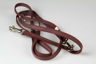 Super-Grip Cotton Soft | 3-fach verstellbare, gummierte Hundeleine aus PES | 12 mm Breite | ab 220 cm Länge