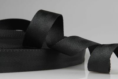 Sicherheitsgurt aus PES | 30 mm Breite | 50 m Rollenware | Hochfest und Reißfest | Schwarz