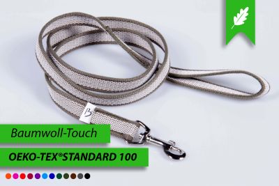 Super-Grip Cotton Soft | weiß, gummierte Hundeleine aus PES | 20 mm x 100 cm - 350 cm lang | mit Handschlaufe | verschiedene Karabiner Super-Grip Cotton Soft | weiß, gummierte Hundeleine aus PES | 20 mm x 100 cm - 350 cm lang | mit Handschlaufe | verschiedene Karabiner