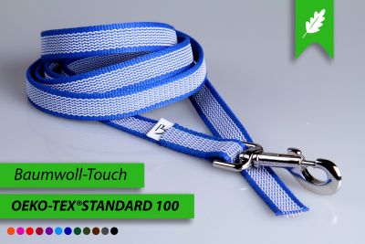 Super-Grip Cotton Soft | weiß, gummierte Hundeleine aus PES | 20 mm x 100 cm - 350 cm lang | ohne Handschlaufe | verschiedene Karabiner Super-Grip Cotton Soft | weiß, gummierte Hundeleine aus PES | 20 mm x 100 cm - 350 cm lang | ohne Handschlaufe | verschiedene Karabiner