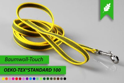 Super-Grip Cotton Soft | gummierte Hundeleine aus PES | 15 mm x 100 cm - 350 cm lang | mit Handschlaufe | verschiedene Karabiner Super-Grip Cotton Soft | gummierte Hundeleine aus PES | 15 mm x 100 cm - 350 cm lang | mit Handschlaufe | verschiedene Karabiner