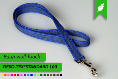 Super-Grip Cotton Soft | gummierte Kurzleine PES | softer und weicher Kurzführer | 15 mm Breite | 45 cm große Schlaufen-Länge