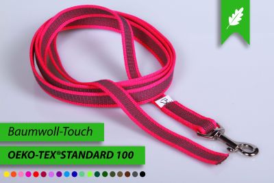 Super-Grip Cotton Soft | gummierte Hundeleine aus PES | 20 mm x 100 cm - 350 cm lang | ohne Handschlaufe | verschiedene Karabiner Super-Grip Cotton Soft | gummierte Hundeleine aus PES | 20 mm x 100 cm - 350 cm lang | ohne Handschlaufe | verschiedene Karabiner