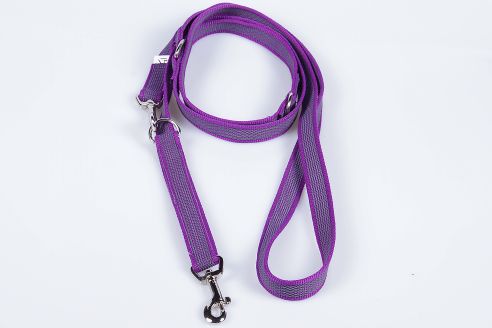 Super-Grip Cotton Soft | 3-fach verstellbare, gummierte Hundeleine aus PES | 20 mm Breite | ab 220 cm Länge